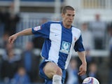 Paul Murray of Hartlepool United in action during the Johnstone's Paint Trophy first round match between Hartlepool United and Northampton Town at Victoria Park on August 31, 2010