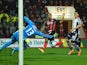 Bournemouth player Callum Wilson scores the second goal during the Capital One Cup Fourth Round match against West Brom on October 28, 2014