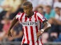 Luciano Narsingh of PSV Eindhoven in action during the UEFA Europa League match between PSV Eindhoven and Estoril Praia at the Philips Stadium on September 18, 2014