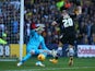Matej Vydra of Watford scores the teams first goal of the game during the Sky Bet Championship match between Watford and Millwall at Vicarage Road on November 01, 2014