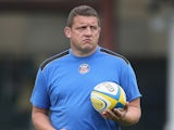 Toby Booth, the Bath forwards coach looks on during the Aviva Premiership match between Bath and Leicester Tigers at the Recreation Ground on September 20, 2014