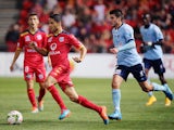 Marcelo Carrusca of Adelaide United runs with the ball during the round five A-League match between Adelaide United and Sydney FC at Coopers Stadium on November 7, 2014