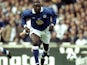 Emile Heskey of Leicester City in action during the Worthington Cup Final against Tottenham Hotspur played at Wembley Stadium on March 21, 1999