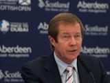 George O'Grady (Chief Executive of The European Tour) addresses the media during the announcement Gullane and Castle Stuart will host the next two editions of the Aberdeen Asset Management Scottish Open during the final round of the Aberdeen Asset Managem