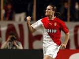 Monaco's Croatian forward Dado Prso reacts after he opened the scored during his Champions League semi-final first-leg football match against Chelsea, 20 April 2004