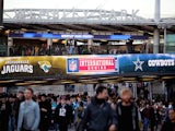 Fans arrive at the stadium prior to kickoff during the NFL week 10 match between the Jackson Jaguars and the Dallas Cowboys at Wembley Stadium on November 9, 2014