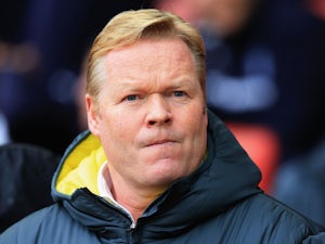 Ronald Koeman manager of Southampton looks on during the Barclays Premier League match between Southampton and Leicester City at St Mary's Stadium on November 8, 2014