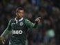 Sporting's midfielder Nani celebrates after scoring during the UEFA Champions League football match Sporting Clube de Portugal vs FC Schalke 04 at the Jose Alvalade stadium in Lisbon on November 5, 2014