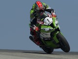 Tom Sykes of Great Britain and Kawasaki Racing Team heads down a straight during the FIM Superbike World Championship - Free Practice at Portimao Circuit on July 4, 2014