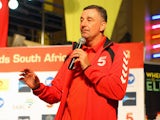 John Aldridge during the Liverpool FC Legends and Kaizer Chiefs Legends autograph session at Suncoast Casino and Entertainment World on November 15, 2013