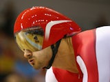 Kian Emadi of England prepraes to race in the Men's 1000m Time Trial Final at Sir Chris Hoy Velodrome during day three of the Glasgow 2014 Commonwealth Games on July 26, 2014