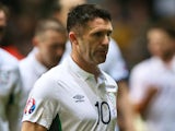 Substitute, Republic of Ireland's striker Robbie Keane leaves the pitch after the Euro 2016 Qualifier, Group D football match against Scotland on November 14, 2014
