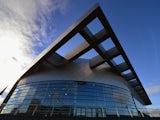 A general view of the front of the new Emirates Arena and Chris Hoy Velodrome on October 5, 2012