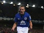 Leon Osman of Everton celebrates scoring his goal during the Barclays Premier League match between Everton and West Ham United at Goodison Park on November 22, 2014
