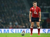George Ford of England attempts a kick at goal during the QBE international match between England and Samoa at Twickenham Stadium on November 22, 2014