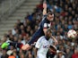 Bordeaux's French defender Nicolas Pallois vies with Marseille's French defender Rod Fanni on November 23, 2014