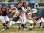 Running back Doug Martin #22 of the Tampa Bay Buccaneers carries the football against free safety Chris Conte #47 of the Chicago Bears in the first quarter at Soldier Field on November 23, 2014