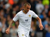 Tommaso Bianchi of Leeds United during the Sky Bet Championship match between Leeds United and Sheffield Wednesday at Elland Road on October 4, 2014