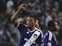 Anderlecht's defender from DR Congo Chancel Mbemba celebrates after scoring his second goal during the UEFA Champions League football match between Anderlecht and Galatasaray in Brussels, November 26, 2014