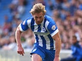 Craig Mackail-Smith of Brighton attacks during the Capital One Cup First Round match between Brighton & Hove Albion and Cheltenham Town at The Amex Stadium on August 12, 2014