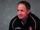 David Humphreys, Gloucester's Director of Rugby looks on ahead of the LV= Cup match between Exeter Chiefs and Gloucester at Sandy Park on November 1, 2014 