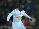 Modou Barrow of Swansea during the Barclays Premier League match between Swansea City and Arsenal at Liberty Stadium on November 9, 2014