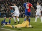 Real Madrid's Portuguese forward Cristiano Ronaldo gestures next to teammate Welsh forward Gareth Bale after scoring his team's first goal on November 26, 2014