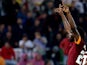AS Roma's forward Gervinho of Ivory Coast celebrates after scoring against InterMilan during the Italian Serie A football match between AS Roma and Inter Milan at the Olympic stadium on November 30, 2014