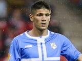 Andrej Kramaric of HNK Rijeka in action during a UEFA Europa League Group G match on September 18, 2014