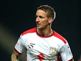 Carl Baker of MK Dons in action during the Sky Bet League One match against Rochdale at Stadium mk on November 25, 2014