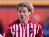Christian Ribeiro of Exeter City in action during the Sky Bet League Two match between Exeter City and Wycombe Wanderers on October 21, 2014