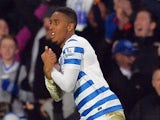 Queens Park Rangers' Dutch midfielder Leroy Fer celebrates scoring the opening goal during the English Premier League football match against Burnley on December 6, 2014