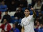 Real Madrid's Colombian midfielder James Rodriguez celebrates after scoring during the Spanish Copa del Rey (King's Cup) round of 32 second leg football match Real Madrid CF vs UE Cornella at the Santiago Bernabeu stadium in Madrid on December 2, 2014