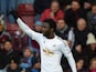 Wilfried Bony of Swansea City celebrates after scoring the opening goal during the Barclays Premier League match between West Ham United and Swansea City at Boleyn Ground on December 7, 2014