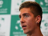 Thanasi Kokkinakis looks on during the Davis Cup media conference ahead of the weekend's World Group Qualifier tie between Australia and Uzbekistan on September 9, 2014