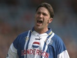 David Hirst of Sheffield Wednesday in action during the FA Carling Premier league match against Blackburn Rovers on October 19, 1996