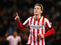 Luuk de Jong of PSV Eindhoven celebrates scoring his teams first goal of the game during the Eredivisie match between PSV Eindhoven and Feyenoord Rotterdam held at the Philips Stadion on December 17, 2014