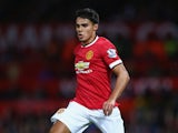 Reece James of Manchester United in action during the Pre Season Friendly match between Manchester United and Valencia at Old Trafford on August 12, 2014