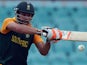 South Africa's batsman Rilee Rossouw plays a shot against Australia during the fifth one day international in Sydney on November 23, 2014