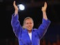 Sally Conway of Scotland celebrates winning the Women's -70kg Bronze Medal Contest against Sunibala Huidrom on July 25, 2014