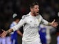 Real Madrid's defender Sergio Ramos celebrates after scoring a goal during the FIFA World Club Cup semi-final football match against Cruz Azul on December 16, 2014
