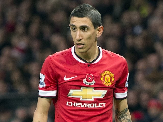 Angel di Maria in action for Manchester United on November 8, 2014