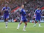 Eden Hazard of Chelsea celebrates scoring his goal during the Barclays Premier League match between Southampton and Chelsea at St Mary's Stadium on December 28, 2014
