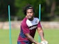 Epalahame Lauaki in action during a Manly Warringah Sea Eagles NRL training session on April 22, 2014