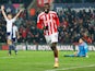 Mame Biram Diouf of Stoke City celebrates as he scores their second goal during the Barclays Premier League match on December 28, 2014