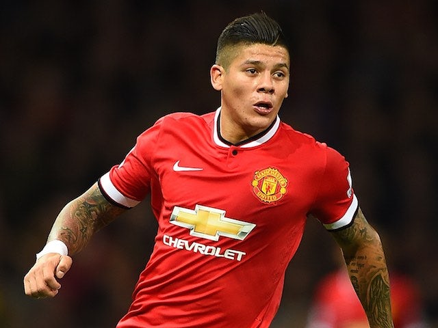Marcos Rojo in action for Manchester United on October 26, 2014