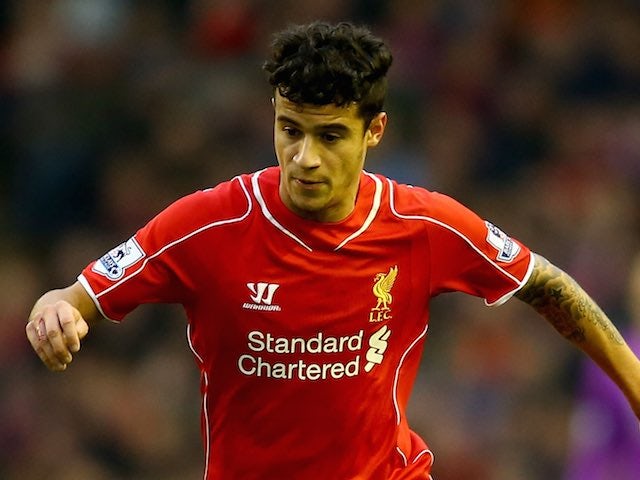 Philippe Coutinho in action for Liverpool on November 29, 2014