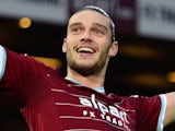 Andy Carroll in action for West Ham on December 20, 2014