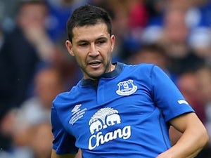 Antolin Alcaraz in action for Everton on August 3, 2014
