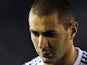 Real Madrid striker Karim Benzema of France leaves the field after the first half of the friendly football game between The Los Angeles Galaxy and Real Madrid in Pasadena, California on August 7, 2010